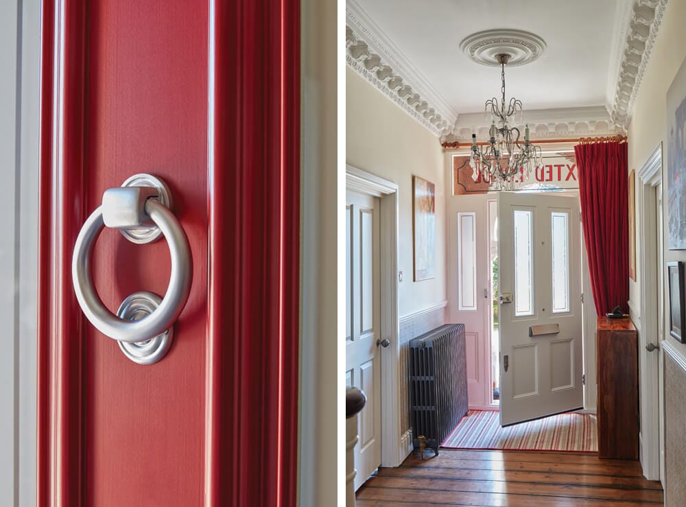 Red Victorian Door Details